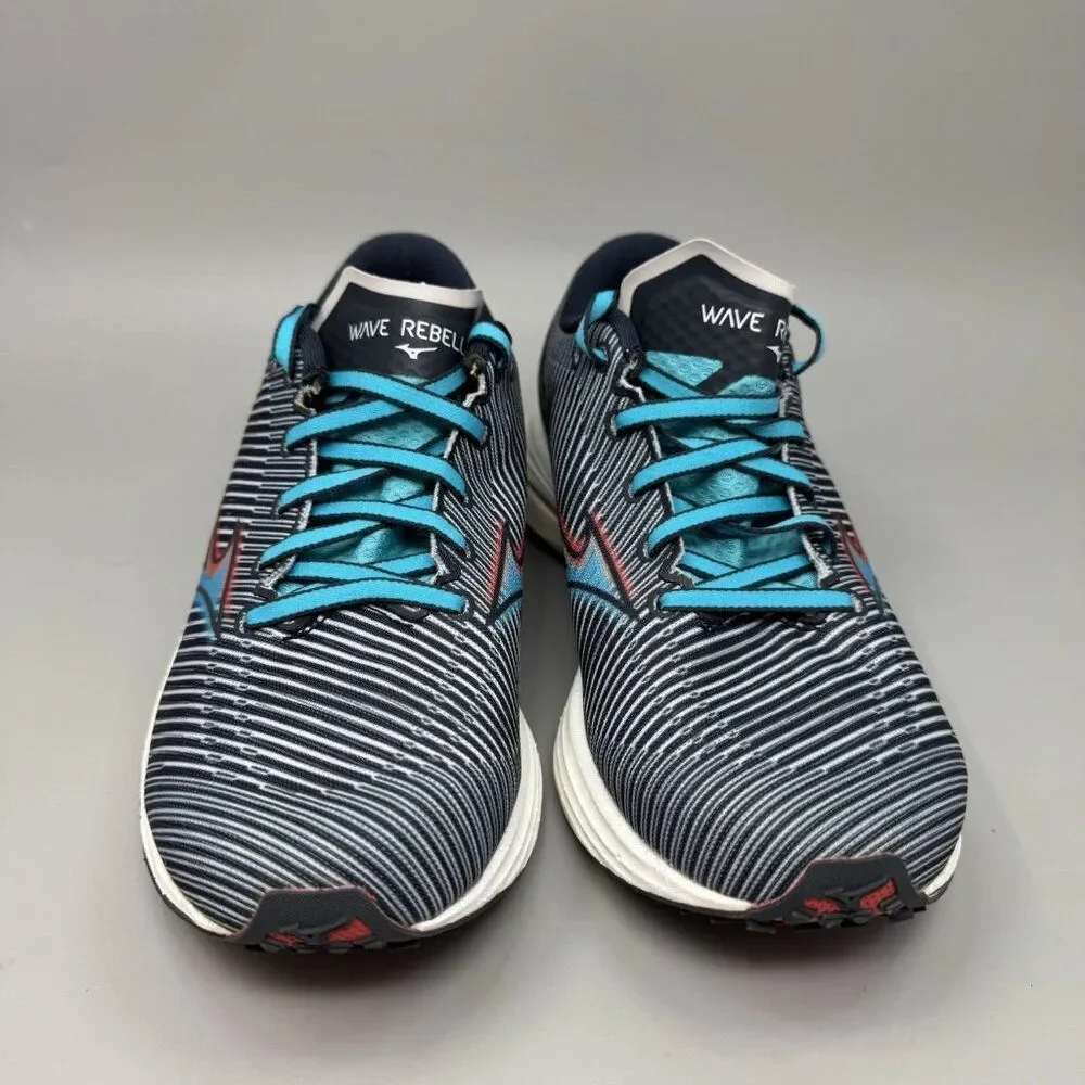 Mizuno Wave Rebellion Shoes Womens 7.5 Medium B India Ink Scuba Blue
